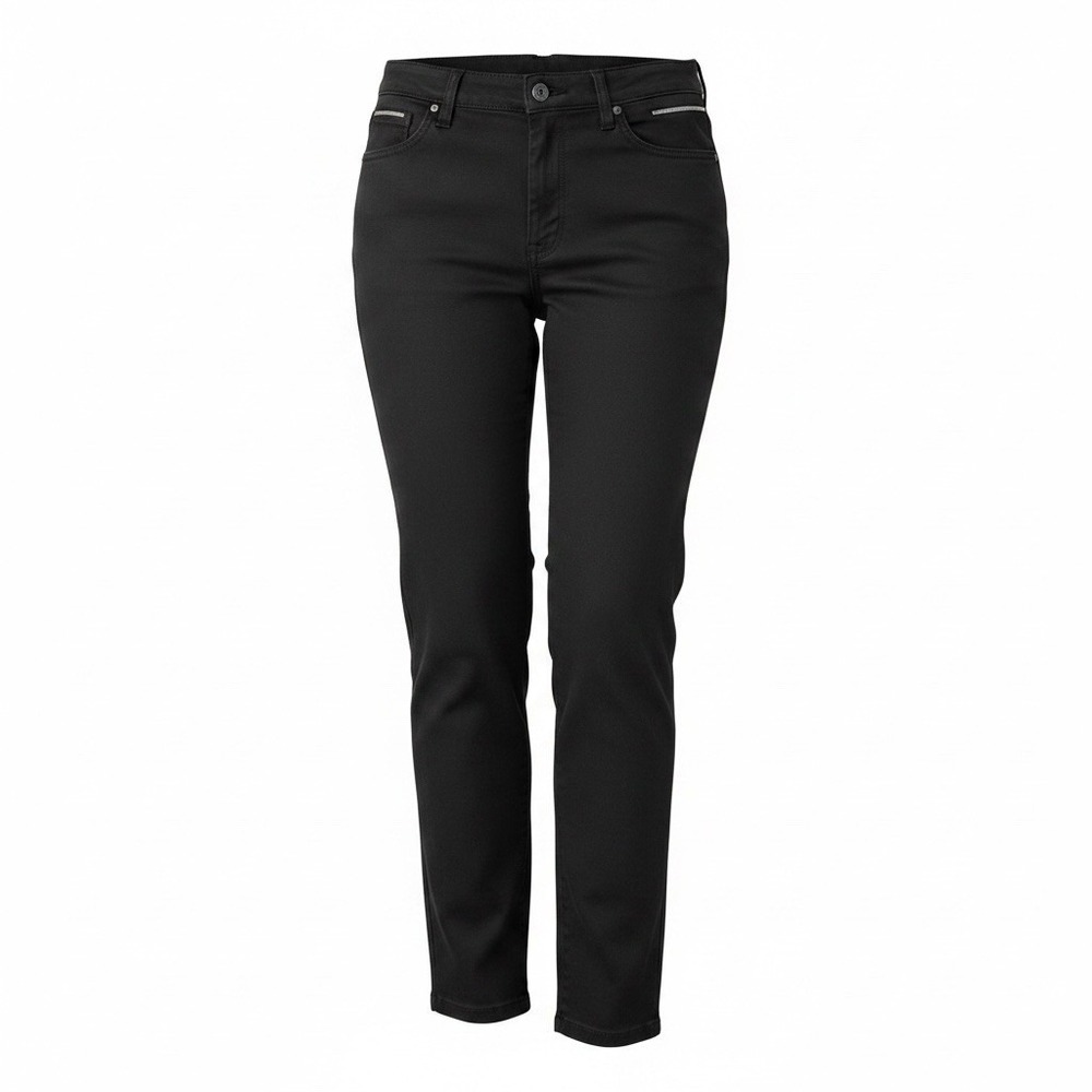 Les Copains Black Straight Leg Dress Pants Womens IT 40 US Small Made in Italy